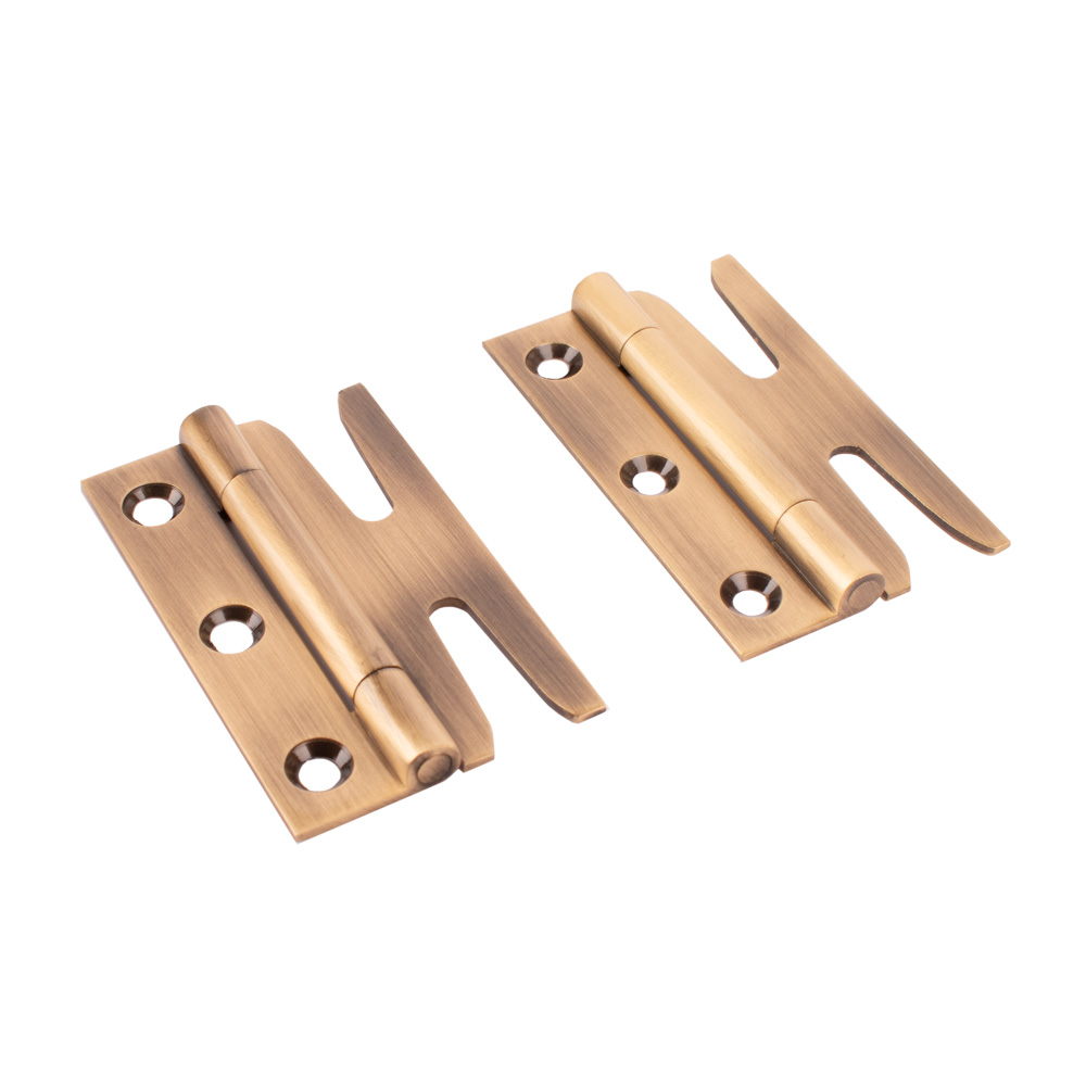 Simplex Solid Brass Standard Hinges (Sold in Pairs) - Antique Brass